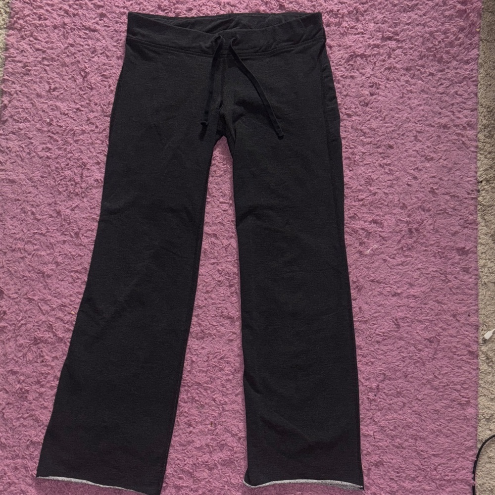 Charcoal gray drawstring pants